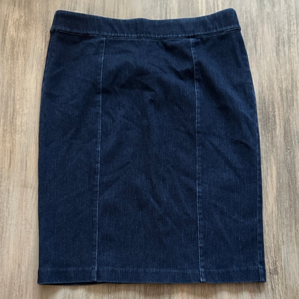 Champs Navy Jean Skirt
